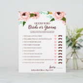 ブライダルシャワーゲーム花嫁または花婿フローラ (スタンド正面)