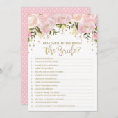 ブライダルシャワーゲーム花嫁を知ってるか (正面/裏面)