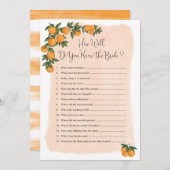 ブライダルシャワーゲーム花嫁を知ってるか (正面/裏面)