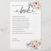 ブライダルシャワーゲーム誰が花嫁を知っ最高のている？ (正面)