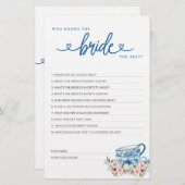 ブライダルシャワーゲーム誰が花嫁を知っ最高のている？ (正面/裏面)