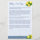 ブライダルシャワーゲーム財布の中に何があるか 便箋 (裏面)