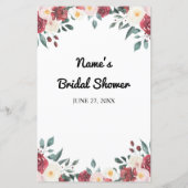 ブライダルシャワーゲーム財布ゲームの赤い部分 (裏面)