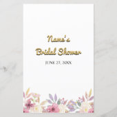 ブライダルシャワーゲーム財布シャンパンの中身 (裏面)