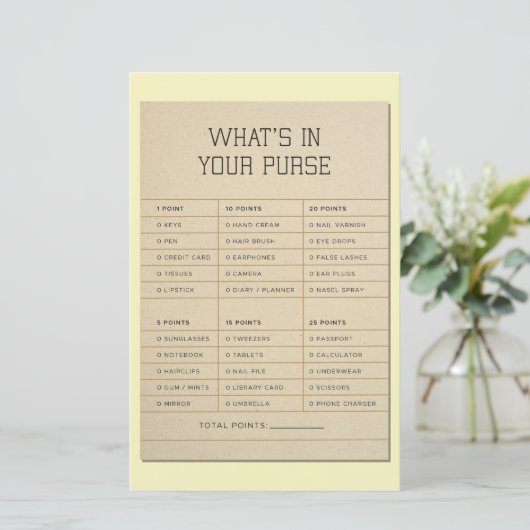 ブライダルシャワーゲーム財布ライブラリの内容 (スタンド正面)