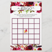 ブライダルシャワーゲーム財布/ビンゴ，ブルゴーニュフローラ (裏面)