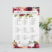 ブライダルシャワーゲーム財布/ビンゴ，ブルゴーニュフローラ (スタンド正面)