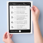 ブライダルシャワーゲーム電話の内容ゲーム チラシ (手)