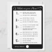 ブライダルシャワーゲーム電話の内容ゲーム 招待状 (正面)