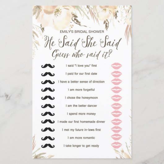 ブライダルシャワーゲーム (正面)