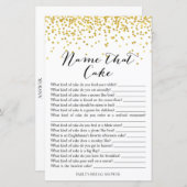 ブライダルシャワーゲーム – そのケーキと答え (正面/裏面)