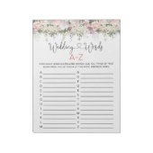 ブライダルシャワーゲーム - ウェディングワード A から Z まで ノートパッド (回転)