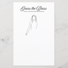 ブライダルシャワーゲーム：ドレスを推測