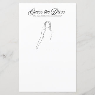 ブライダルシャワーゲーム：ドレスを推測