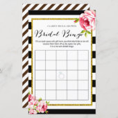 ブライダルシャワーゲーム – ブライダルビンゴ (正面/裏面)
