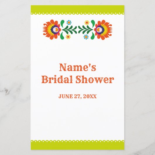 ブライダルシャワーゲーム ワードサーチゲーム フィエスタ (裏面)