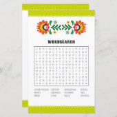 ブライダルシャワーゲーム ワードサーチゲーム フィエスタ (正面/裏面)