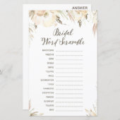 ブライダルシャワーゲーム – ワードスクランブル (正面/裏面)