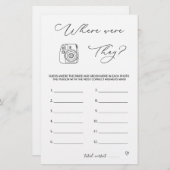 ブライダルシャワーゲーム 便箋 (正面/裏面)