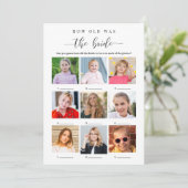 ブライダルシャワーゲーム – 写真How Old The Bride 招待状 (スタンド正面)