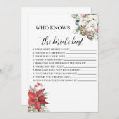 ブライダルシャワーゲーム 招待状 (正面/裏面)