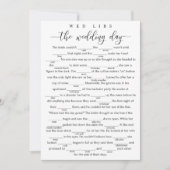 ブライダルシャワーゲーム「結婚式の日」結婚libsカード 招待状 (正面)