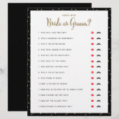 ブライダルシャワーゲーム　花嫁さんor花婿さんゲーム　推理ゲーム (正面/裏面)