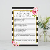 ブライダルシャワーゲーム – 花嫁を知っている最高の人 (スタンド正面)