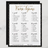 ブライダルシャワーゲーム |財布のゲームの内容 (正面/裏面)