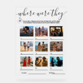 ブライダルシャワーゲーム WHERE WERE THEY  アクリルサイン (正面)