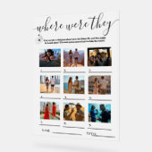 ブライダルシャワーゲーム WHERE WERE THEY  アクリルサイン (傾斜)