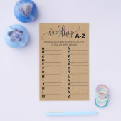 ブライダルシャワーゲームAからZカード チラシ (シングル)
