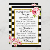 ブライダルシャワーゲームx2 -リングや輪ゲーム | エプロン 招待状 (正面/裏面)