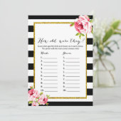 ブライダルシャワーゲームx2 -誰が言ったか|古さ 招待状 (スタンド正面)