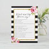 ブライダルシャワーゲームx2 - Groom say |新婦が着た 招待状 (スタンド正面)