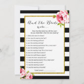 ブライダルシャワーゲームx2 - Groom say |新婦が着た 招待状 (裏面)