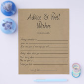 ブライダルシャワーゲー結婚ムのアドバイス&ウェルウィッシュ チラシ (シングル)