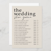 ブライダルシャワーゲー結婚ム – シューゲーム プログラム (正面/裏面)