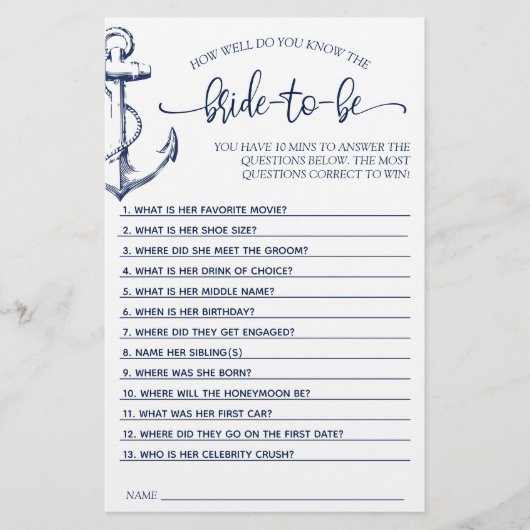 ブライダルシャワーゲー航海のムいかり (正面)