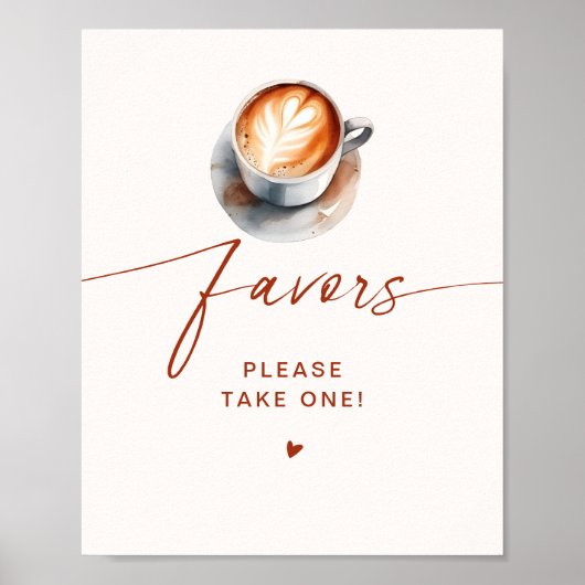 ブライダルシャワーコーヒーウィズペデスタル ポスター (正面)