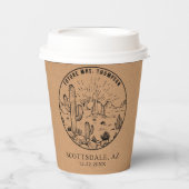 ブライダルシャワーコーヒーカスタマイズバーデザー結婚ト 紙コップ (正面)
