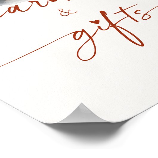 ブライダルシャワーコーヒーカード&ギフト台座 ポスター (角)