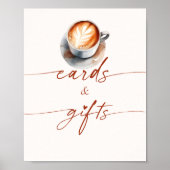 ブライダルシャワーコーヒーカード&ギフト台座 ポスター (正面)