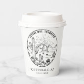 ブライダルシャワーコーヒーバーカスタムアリゾナ結婚ズ 紙コップ (裏面)