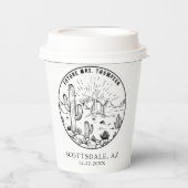 ブライダルシャワーコーヒーバーカスタムアリゾナ結婚ズ 紙コップ (正面)