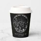 ブライダルシャワーコーヒーバーカスタムアリゾナ結婚ズ 紙コップ (裏面)