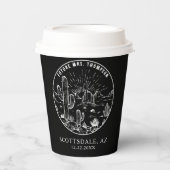 ブライダルシャワーコーヒーバーカスタムアリゾナ結婚ズ 紙コップ (正面)
