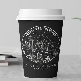 ブライダルシャワーコーヒーバーカスタムアリゾナ結婚ズ 紙コップ
