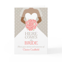 ブライダルシャワーコーラルメモリーズ記念カード