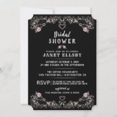 ブライダルシャワーゴシックスケルトンブライド招待状 招待状 (裏面)